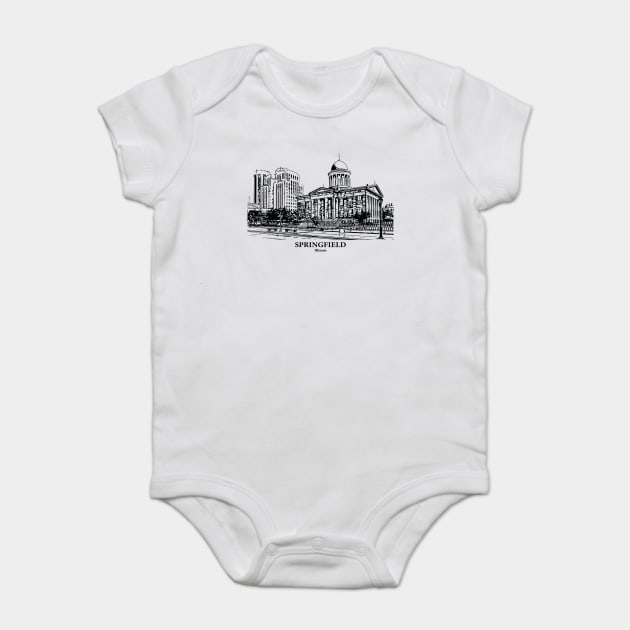 Springfield - Illinois Baby Bodysuit by Lakeric